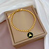 Titanium Steel Constellation Pattern Gold Inlaid Women's Fashion Bracelet