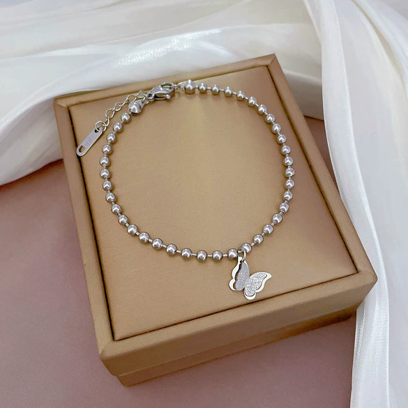 Titanium Steel Constellation Pattern Gold Inlaid Women's Fashion Bracelet