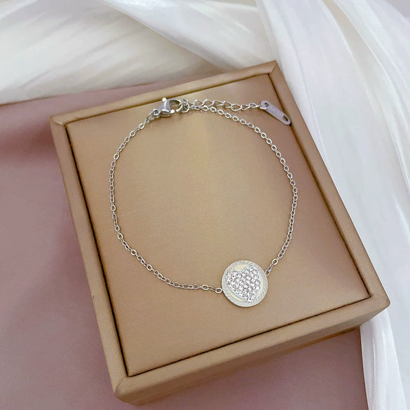 Titanium Steel Constellation Pattern Gold Inlaid Women's Fashion Bracelet
