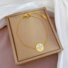 Titanium Steel Constellation Pattern Gold Inlaid Women's Fashion Bracelet