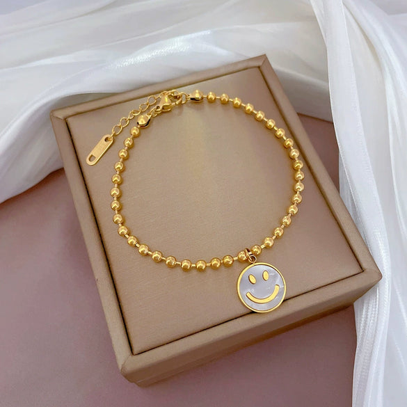 Titanium Steel Constellation Pattern Gold Inlaid Women's Fashion Bracelet