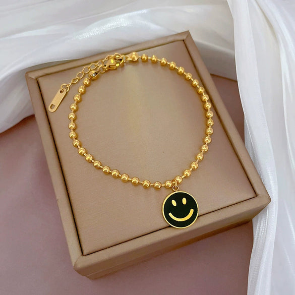Titanium Steel Constellation Pattern Gold Inlaid Women's Fashion Bracelet