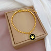 Titanium Steel Constellation Pattern Gold Inlaid Women's Fashion Bracelet