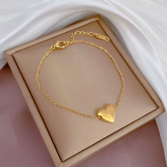 Titanium Steel Constellation Pattern Gold Inlaid Women's Fashion Bracelet