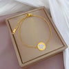Titanium Steel Constellation Pattern Gold Inlaid Women's Fashion Bracelet