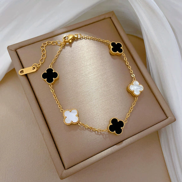 Titanium Steel Constellation Pattern Gold Inlaid Women's Fashion Bracelet