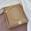 Titanium Steel Constellation Pattern Gold Inlaid Women's Fashion Bracelet