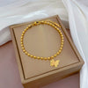 Titanium Steel Constellation Pattern Gold Inlaid Women's Fashion Bracelet