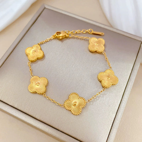 Titanium Steel Constellation Pattern Pressure Grinding Chain Bracelet For Women