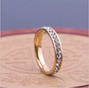 Titanium Steel Constellation Ring With Diamond Set Star Design Light Luxury Stainless Steel Jewelry For Women And Couples