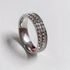 Titanium Steel Constellation Ring With Diamond Set Star Design Light Luxury Stainless Steel Jewelry For Women And Couples