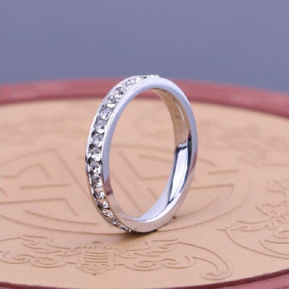Titanium Steel Constellation Ring With Diamond Set Star Design Light Luxury Stainless Steel Jewelry For Women And Couples