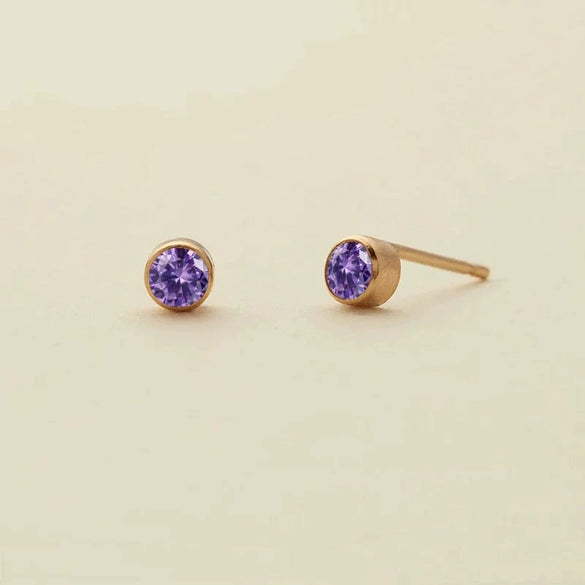 Titanium Steel Constellation Zircon Earrings