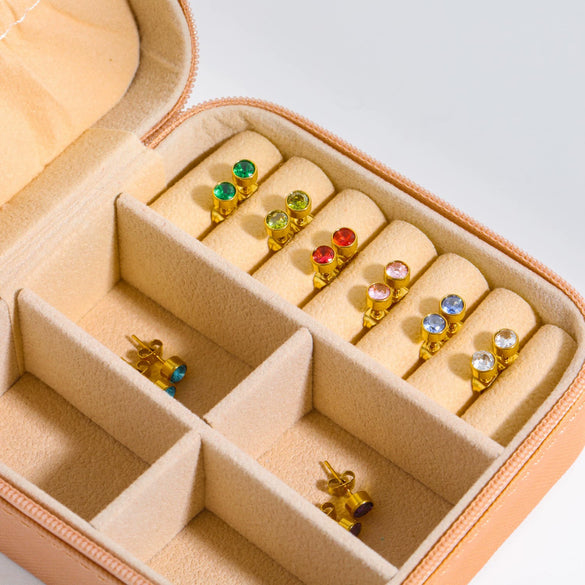 Titanium Steel Constellation Zircon Earrings