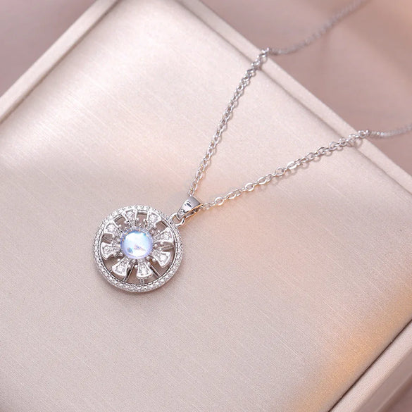 Titanium Steel Copper Elegant Flower Jewelry Set