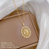 Titanium Steel Copper Geometric Microinlaid Diamond Necklace Unisex