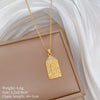 Titanium Steel Copper Geometric Microinlaid Diamond Necklace Unisex