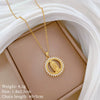 Titanium Steel Copper Geometric Microinlaid Diamond Necklace Unisex