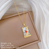 Titanium Steel Copper Geometric Microinlaid Diamond Necklace Unisex
