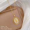 Titanium Steel Copper Geometric Microinlaid Diamond Necklace Unisex