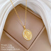 Titanium Steel Copper Geometric Microinlaid Diamond Necklace Unisex