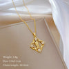 Titanium Steel Copper Geometric Microinlaid Diamond Necklace Unisex