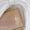 Titanium Steel Copper Geometric Microinlaid Diamond Necklace Unisex