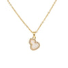 Titanium Steel Copper Gourd Geometric Style Pendant Necklace For Women With Electroplating Process