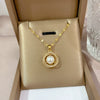 Titanium Steel Copper Lip Chain Geometric Bird's Nest Pearl Cartoon Style Necklace Set With Diamonds Unisex