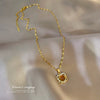 Titanium Steel Copper Lip Chain Geometric Bird's Nest Pearl Cartoon Style Necklace Set With Diamonds Unisex