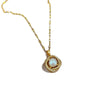 Titanium Steel Copper Lip Chain Geometric Bird's Nest Pearl Cartoon Style Necklace Set With Diamonds Unisex