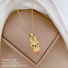 Titanium Steel Copper Microinlaid Real Gold Plating Geometric Style Unisex Necklace