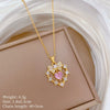 Titanium Steel Copper Microinlaid Real Gold Plating Geometric Style Unisex Necklace