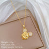 Titanium Steel Copper Microinlaid Real Gold Plating Geometric Style Unisex Necklace