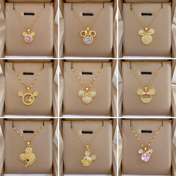 Titanium Steel Copper Microinlaid Real Gold Plating Geometric Style Unisex Necklace