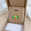 Titanium Steel Copper Microinlaid Real Gold Plating Geometric Style Unisex Necklace