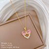Titanium Steel Copper Microinlaid Real Gold Plating Geometric Style Unisex Necklace