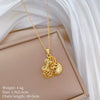 Titanium Steel Copper Microinlaid Real Gold Plating Geometric Style Unisex Necklace