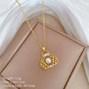 Titanium Steel Copper Microinlaid Real Gold Plating Geometric Style Unisex Necklace