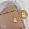 Titanium Steel Copper Microinlaid Real Gold Plating Geometric Style Unisex Necklace