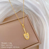 Titanium Steel Copper Microinlaid Real Gold Plating Geometric Style Unisex Necklace