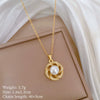 Titanium Steel Copper Microinlaid Real Gold Plating Geometric Style Unisex Necklace