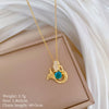 Titanium Steel Copper Microinlaid Real Gold Plating Geometric Style Unisex Necklace