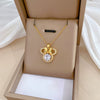 Titanium Steel Copper Microinlaid Real Gold Plating Geometric Style Unisex Necklace