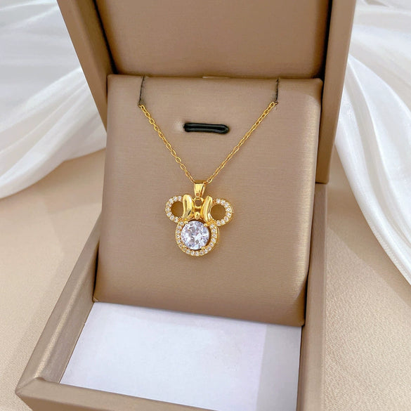 Titanium Steel Copper Microinlaid Real Gold Plating Geometric Style Unisex Necklace