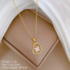 Titanium Steel Copper Microinlaid Real Gold Plating Geometric Style Unisex Necklace