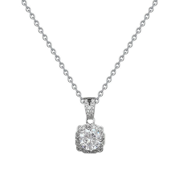Titanium Steel Copper Microinlaid Real Gold Zircon Necklace With Cartoon Style And Geometric Pattern For Women