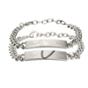 Titanium Steel Couple Bracelet Heart Pattern Corrosionresistant Jewelry