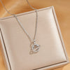 Titanium Steel Cross Chain Women's Minimalist Opal Planet Series Pendant Necklace With Electroplating Design