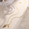 316L Stainless Steel Cross Clavicle Chain Fashion Necklace With Electroplating Design
